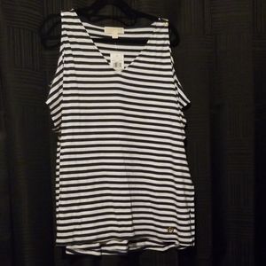 NWT Michael Kors Cold Shoulder Top Size 1X